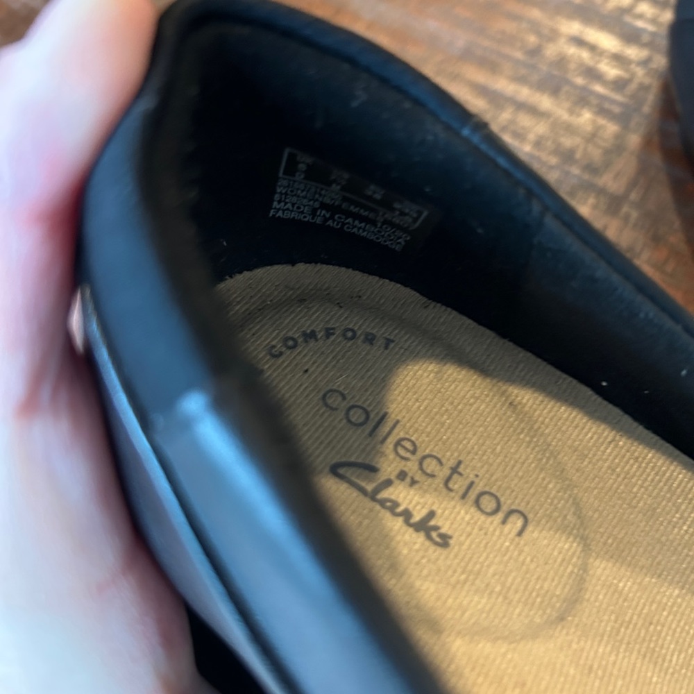 Clarks Black Leather Heels - Picture 2 of 7